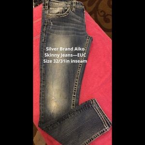 Silver Brand Aiko Skinny Jeans—Size 32/31in inseam